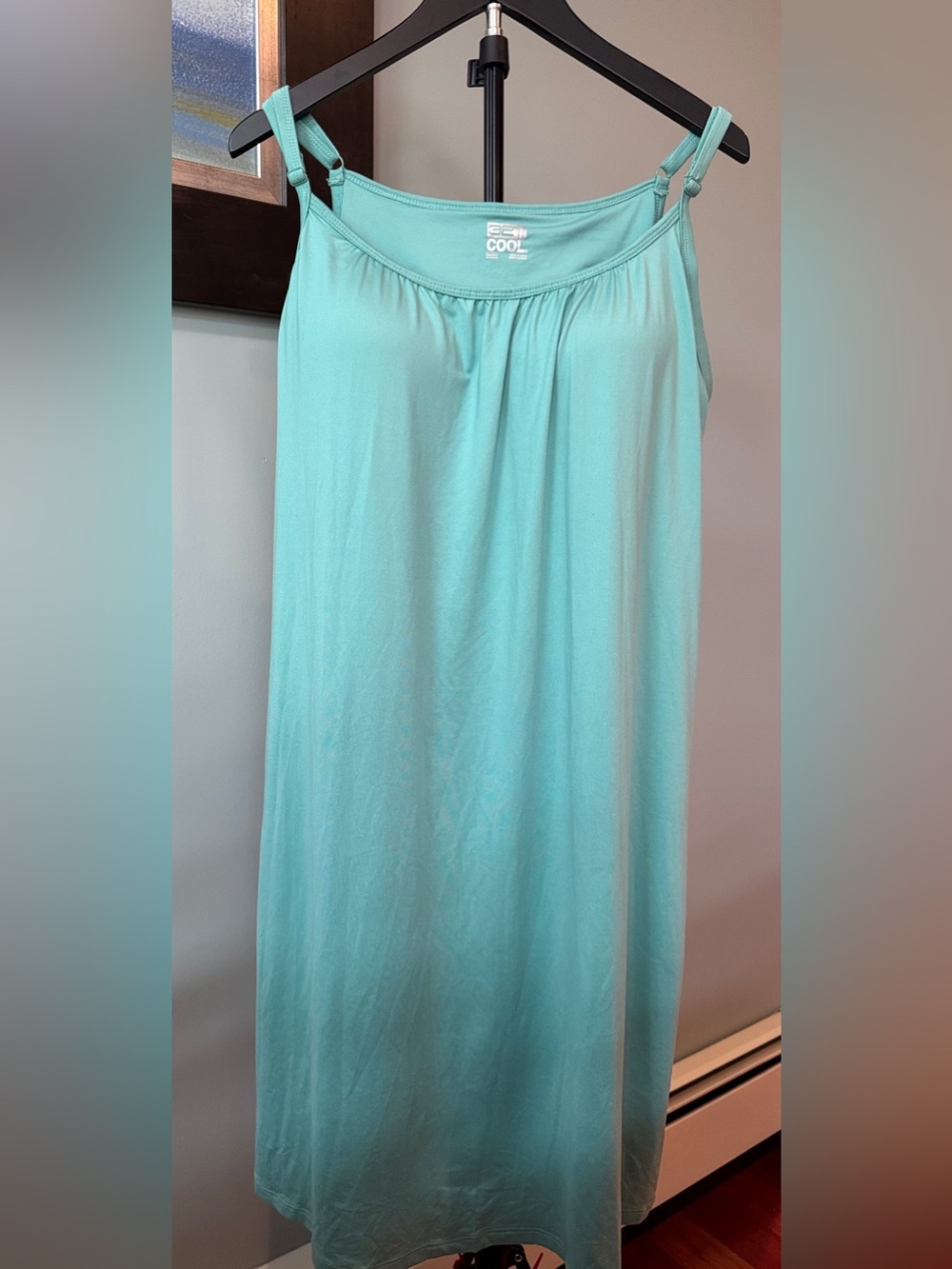 Aqua Flowy Bra Dress with Adjustable Straps Size XXL 32 Degree Cool NWOT